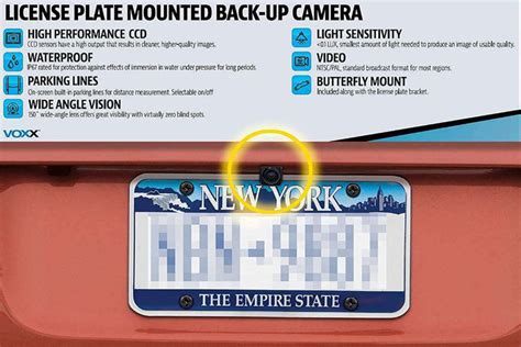 acam4|ACAM4 HD Wide Angle License Plate Mounted Backup Camera